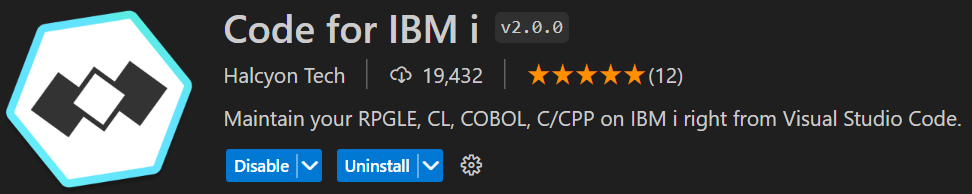 Code for ibm i2